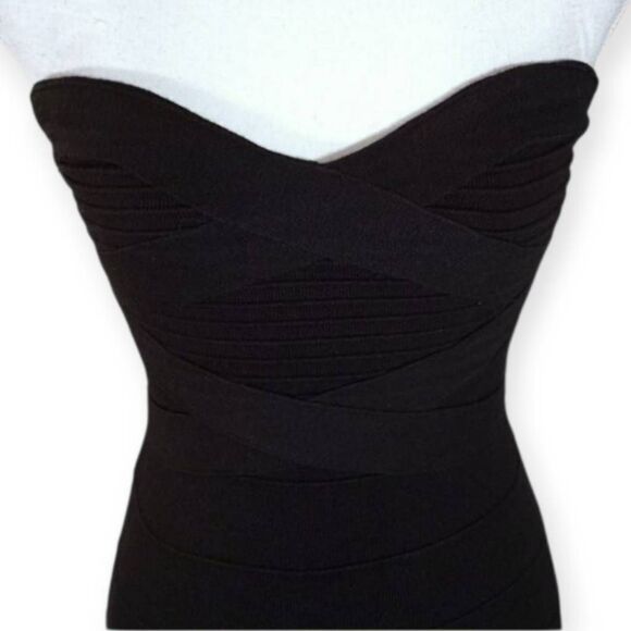 FOTEVER 21 XXI BLACK BODYCON STRAPLESS DRESS SZ.S EUC. - Picture 2 of 7